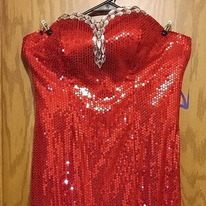 Stunning red sequin gown
